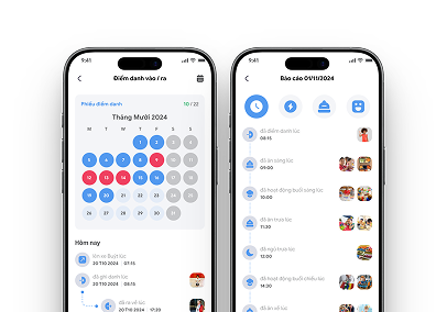Thông tin điểm danh mỗi ngày
